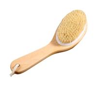 Body Scrubber Bath Brush for Sensitive Skin with Fine Soft Bristles Hair and Ergonomic Wood Handle for Shower Masssage Dry Brushing Massage Tool