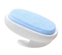 Body Scrubber Silicone Back Shower Rubber with Soap Holder
