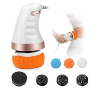 Body Sculpting Massager Machine, Handheld Electric Cellulite & Lymphatic Drainage Massager with 3 Massage Heads,3 Washable Pads Anti Cellulite Massager for Belly, Waist, Arms, Legs& Buttocks