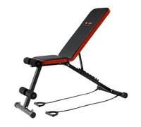 Body Sculpture Foldable Adjustable Incline Bench With Bungee Cords 7 Back Rest Positions
