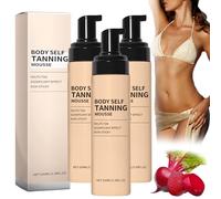 Body Self Tanning Mousse, Express Tanning Mousse, Natural Bronze Self Tanner Mouss, Sel Tannin Foam No Fake Tan Smell, Moisturizing Tanner, Long-Lasting Sunless Tanne (3 Pcs)