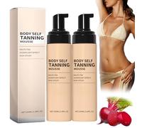 Body Self Tanning Mousse, Express Tanning Mousse, Natural Bronze Self Tanner Mouss, Sel Tannin Foam No Fake Tan Smell, Moisturizing Tanner, Long-Lasting Sunless Tanne (2 Pcs)
