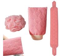 Body Set - Accessibility Correction Solution in Hard to Reach Places, Luxurious Back Scrubber, 3D Mesh Scrub + Ergonomic Handle, Sturdy Sin