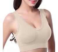 Body Shaper Flat Thong High Support Arm for Women Adjustable Strap Full Coverage Up Arm Comfortable No Underwire Wireless Arm Bra with Front Closure, khaki, 3XL