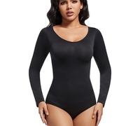 Body Shaping Jumpsuit, Long Sleeved Base Inner Shirt Triangle Corset One-Piece Underwear Woman Seamless Shapewear