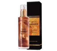 Body Shimmer Oil For Women, 100ml Shimmer Body Oil Glitter, Shimmer & Shine Liquid Highlighter, Body Spray Womens Long Lasting, Makeup Body Glow Body Glitter Spray