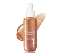Body Shimmer Oil for Women - Face & Body Glow Shimmer - Moisturizing Liquid Highlighter - Non Greasy Glow Oil for Medium - Liquid Spray Summer Long-Lasting, 100ml