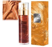 Body Shimmer Oil,Golden Brown Body Liquid Luminizer,Bronzing Drops for Face&Body,Liquid Bronzer Body Highlighter,Body Glow Shimmer Lotion,Gold Highlighter Makeup,Liquid Bronzer,Shimmer Moisturiser
