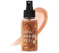 Body Shimmer Oil - Liquid Highlighter for Face & Hair, Shimmer Body Oil Glow, Waterproof, Long-Lasting, Non-Sticky Luminizer, Lightweight Shimmering Makeup, Perfect for a Radiant, Dewy Highlight 1pcs