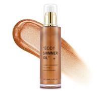 Body Shimmer Oil - Liquid Luminizer, Face & Body Highlighter For Women，#03 | Silky Lightweight Liquid Texture, Subtle Radiant Glow, Multi-Part Use, For Festival, Beach, Party, Wedding & Casual Daily