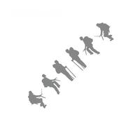 Body Side Mountain Climb Stickers Universal Decor Decals Accessories Auto parts(GRAY)