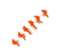Body Side Mountain Climb Stickers Universal Decor Decals Accessories Auto parts(Orange)