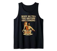 Body So Tea The British Are Coming - English Pun Pin-Up Girl Tank Top