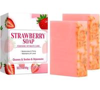 Body Soap Bar, Fresh Strawberry Soap, Deeply Cleanses Nourishes And Moisturizes, Strawberry Cleansing Face & Body Bar, Natural Sweet Fruit Moisturising & Firming Skin (2)
