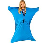 Body Sock Sensory Kids Sensory Sack For Autism, Sensory Process Disorders, Adhd, Anxiety Disorders Safe, Breathable, Comforting Deep Pressure Sensory Blankets ( Color : Dark Blue , Size : XL-64"x29" )