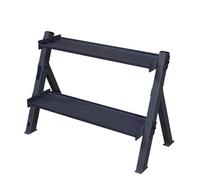Body-Solid Dual Dumbbell and Kettlebell Rack - Black