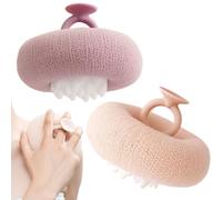 Body Sponge Sunflower Shape | 2 in 1 Body Scrubber | Suction Cup Scrubber Ball for Women Men Girls Post-Workout Spa Gym Bath Time Beach Home Hotel Travel