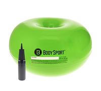 Body Sport Donut Ball, Green, 21 in. x 11.8 in. - Durable, Inflatable Exercise Ball for Balance & Stability Training, Yoga, & Pilates Workouts - Use in Home, Office, Gym, or Classroom Seating