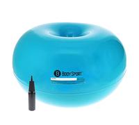 Body Sport Donut Ball, Teal Blue, 85 x 45 cm - Durable Inflatable Exercise Ball for Balance and Stability Training, Yoga and Pilates Workouts