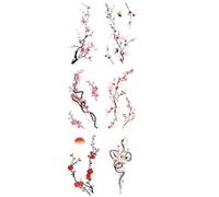 Body Stickers 6 Sheets Waterproof Flower Temporary Tattoos For Women
