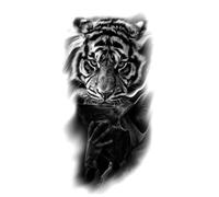 Body Stickers 6 Styles Snake/Tiger/lions Temporary Tattoo Sticker Waterproof And Long-lasting(D)
