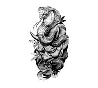 Body Stickers 6 Styles Snake/Tiger/lions Temporary Tattoo Sticker Waterproof And Long-lasting(E)