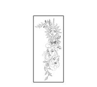 Body Stickers Art Mask Flower Juice Tattoo Patch Waterproof Continuous Color Rendering 1-2 Weeks