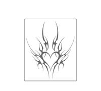 Body Stickers Love Pattern Temporary Tattoo Lasts To 15 Days Waterproof Semi Permanent Sticker
