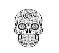 Body Stickers Sugar Skull Technology Tattoo Day Of The Dead Waterproof For 1-2 Weeks