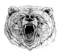 Body Stickers The Roaring Bear Temporary Tattoo Sticker Waterproof And Long-lasting