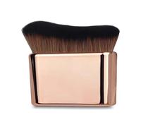Body Tanning Brush Flat Kabuki Makeup Brush for Self Tanner Foundation & Lotion Electroplated Rose Gold Handle Soft Non-Shedding Bristles Travel-Friendly