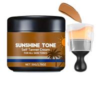 Body Tanning Cream, Tanning Accelerator, Sunbed Cream for Deep Results, Sun-Kissed Skin Tanning, Hydrating Long Lasting, Smooth Streak-Free Finish for All Skin Tones, 50G Sunshine Tone