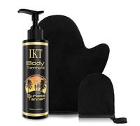 Body Tanning oil sets, waterproof, Dark Gradual Tanning Lotion for a gradual tan and natural, radiant glow non-greasy self-tan for all skin types. Double Sided Luxe Tanning Mitt