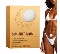 Body Tanning Patch - Bronzing Quick Absorption, Portable Body Skin Microneedle Tanner Patch with Even Glow Effect Skin Care Beauty for Natural Looking Tan for Beach Travel Dating Pre Makeup