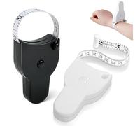 Body Tape Measure 2 Pack - 150 cm Retractable Waist Measuring Tape - Automatic Telescopic Body Measurement Tapes for Weight Loss, DIY Sewing - Mini Portable Measuring Tool (Black & White)
