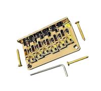 Body through bridge double wiring gold metal hardtail suitable for six string electric guitars Beginner Guitar Bridge