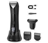 Body Trimmer Men,2 in 1 body hair trimmer men Rechargeable,Pubic Hair Trimmer for Men Wet and Dry,Ball Trimmer Men IPX7 Waterproof,body Shavers for Men with Comb,Painless Nose Hair Trimmer for Men