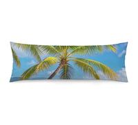 Body Tropical Palm Tree Pillowcase Long Pillow Pillowcases Polyester Microfiber Pillow Cover with Hidden Zipper Closure Machine Washable Soft Breathable Cushion Cover