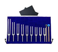 Body Tuning Fork 9 Pieces with Hammer Sound Healing Fork Relaxation Meditation Stress Relief Sound Healing Fork