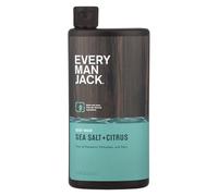Body Wash, Sea Salt + Citrus, 16.9 fl oz (500 ml), Every Man Jack