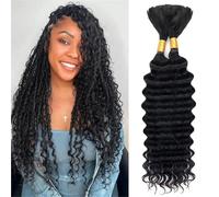Body Wave Bundles Human Hair Body Wave For Braiding Unprocessed Extensions(Deep Wave,HAIR_16INCHESX1PC)