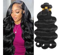 Body Wave Hair 3 Bundles Brazilian Remy Virgin Human Hair Weave Bundles 12A 100% Unprocessed Body Wave Human Hair Extensions Natural Color 16 18 20