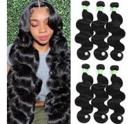 Body Wave Human Hair Bundles 16" 18" 20" 12A Grade 100% Unprocessed Brazilian Virgin Human Hair Bundles 3 Bundles