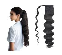 Body Wave Ponytail Human Hair Extensions Wrap Around Straight Ponytails Clip In Extension(22inches)