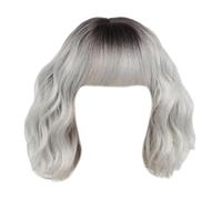 Body Waved Lace Frontal Wigs Length Curly Hair Extension Wedding Hair For Various Occasion Light Weight Bob