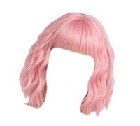 Body Waved Lace Frontal Wigs Length Curly Hair Extension Wedding Hair For Various Occasion Light Weight Bob