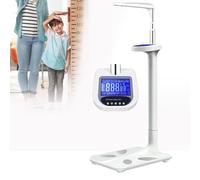 Body Weight Scale, Professional Digital Step-on Physician Scale, Ultrasonic Height Digital Weighing Machine with Bluetooth Muscle Composition Gym Scale, for Medical Institutions/Schools