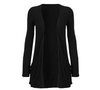 Body2Body Women's Drop Pocket Boyfriend Cardigan, Black - Medium (14)