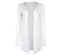Body2Body Women's Drop Pocket Boyfriend Cardigan, White - X-Large (18)