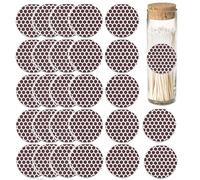 BODYA 1 Sheet of 28Pcs Pre-Cut Circle Match Striker Stickers Round Match Strike Papers with Adhesive